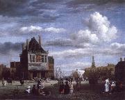 Jacob van Ruisdael The Dam with the weigh house at Amsterdam painting